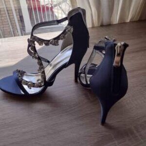 Navy blue high heels